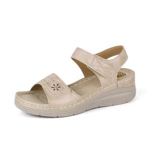 lot 2149 image: JABASIC Womens Comfortable Wedge Sandals, Orthopedic Arch Support, Open Toe, Beige, Size 10 - Retail $40