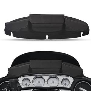 lot 3605 image: FOVPLUE Windshield Bag, Three-Pocket Batwing Fairing Pouch for Harley Street Glide Electra Glide Ultra Limited Tri Glide FLHTCUCULCUTGCUTGSE, FLHTKLSE, FLHXSSEST 2014-2024, Black - Retail $40