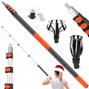 lot 3606 image: ACTREY Light Bulb Changer for High Ceilings with Extension Pole 20FT,28FT Reach Light Bulb Extension Pole Changer with Baskets and Suction Cup for High Ceilings and Recessed Lights - Retail $60