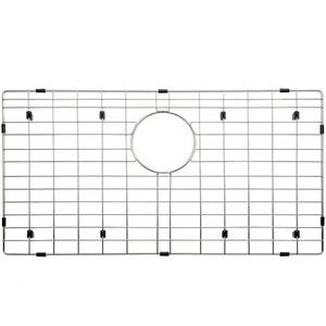 lot 3618 image: Serene Valley 27-916 x 14-916 Sink Protector, Rear Drain with Corner Radius 316, Sink Grid NLW2815R - Retail $38