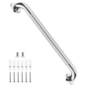lot 3620 image: Polished Chrome Grab Bar 24 Inch, iHansee Anti-Slip Bathroom Grab Bar wKnurled Grip, Stainless Steel Safety Handrail for Toilet Bathtub, Wall Mounted Shower Handle Handicap Bars for Senior Elderly - Retail $34