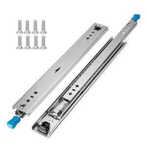 lot 3632 image: Hitess 1 Pair 24 Inch Heavy Duty Drawer Slides with Lock 250lb Load Capacity,Full Extension Side Mount Ball Bearing Drawer Rails - Retail $40