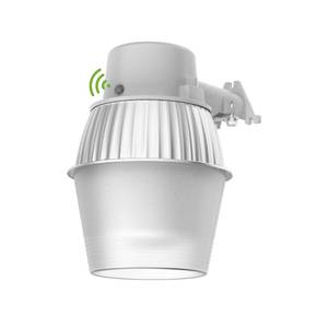 lot 3645 image: 250W Equivalent Barn Light with 29W LED bulb Outdoor Dusk to Dawn Area and Flood Light with Photocell UL Listed LED Security Light for barn Garage Yard Warehouse 4000K 3300LM 120Vac Gray 1Pack - Retail $54