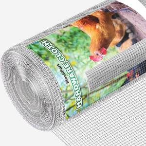 lot 3652 image: MeshFort Hardware Cloth 12 Inch 48 x 100 ft 19 Hot - Dipped Galvanized After Welding. Ideal for Chicken, Rabbit, Snake Cages and Fencing - Retail $85