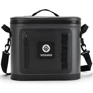 lot 3660 image: Vogano Soft Cooler - Insulated Leak-Proof Cooler Bag with Waterproof Zipper  28 Can Portable Ice Chest for Camping, Beach, Travel, Picnic, Fishing (Dark Grey) - Retail $80