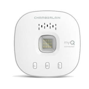 lot 57049 image: myQ Chamberlain Wireless Smart Garage Door Opener White myQ-G0401-ES - Retail $30