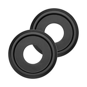 lot 57064 image: 2 Pack Molded PU Ceiling Medallion for Light Fixtures and Pendants, 10 OD x 4 ID x 1 P (Fits Canopies up to 7-14) Black - Retail $22