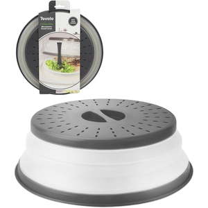 lot 57070 image: Microwave Splatter Cover for Food Medium 10 inch  Charcoal Gray - Retail $31