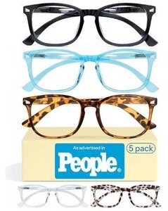 lot 57079 image: Womens Reading Glasses 2.75 Blue Light Blocking 5 Pack - Retail $15