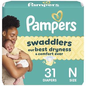 lot 57081 image: Pampers Swaddlers Sensitive Disposable Diapers - Size 0 - 31ct - Retail $23