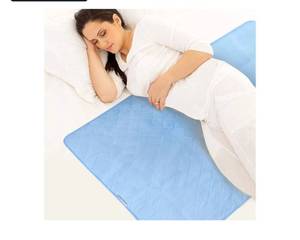 lot 57093 image: Bed Pads for Incontinence Washable Large (34x52), 2 Pack Reusable Waterproof Bed Underpads with Non-Slip Back for Elderly, Kids, Women or Pets, Blue - Retail $12