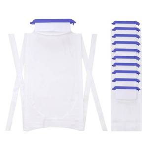 lot 57110 image: Pallesen Refillable Ice Bags with Clamp Closure Easy-Filling Hospital Ice Pack with Soft Outer Cover, Leak-Resistant Inner Layer, Ideal for Pain Relief (5, White, Large) - Retail $12