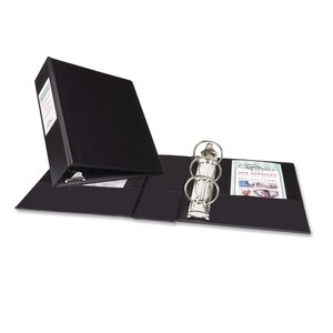 lot 57135 image: Avery Mini Binder 3 Round Rings Black Binder - Retail $10