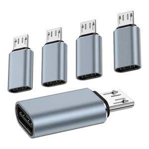 lot 57151 image: USB C to Micro USB Adapter, 5Pack USB Type C Female to Micro USB Male Convert Connector USB C to Micro B 2.0 Charge & Data Sync for Samsung Galaxy S7 Edge S7 S6 J7 Nexus 5 6 Note 5,Micro USB Devices - Retail $6