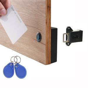 lot 57155 image: RFID Locks for Cabinets Hidden DIY Lock - Electronic Lock with USB Cable for Wooden Drawer Locker Cupboard Gun Box - Retail $13