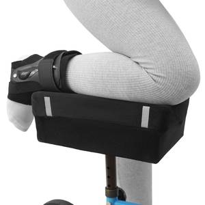 lot 57162 image: Knee Scooter Pad Cover with 2 Removable Highly Resilient Comfort Memory Foam Cushion - Knee Walker Accessory for Roller - Universal Fit Most Models - Retail $20