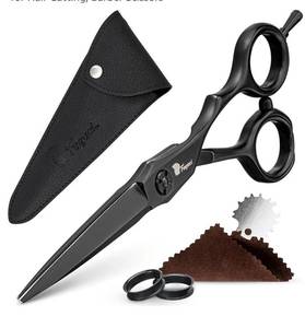 lot 57179 image: Fagaci Hair Scissors Professional 4.5 440C Steel for Superior Precision, Extremely Sharp Blades Hair Cutting Scissors for Women & Men, Durable Sharpness Hair Shears for Hair Cutting, Barber Scissors - Retail $25