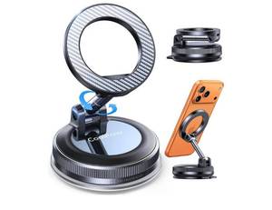 lot 57181 image: Vacuum Magnetic Phone Holder for Car Phone Holder Mount Movable Vacuum Suction Magsafe Car Mount Cell Phone Holders for Your Car Accessories for Women Men for iPhone 17 16 15 14 Kits - Retail $15