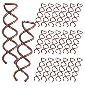 lot 57188 image: 20PCS Spiral Hair Pins, Spin Pins Spiral Bobby Pins for Girls, Women and Kids, Non-Scratch Round Clip & Bun Twist, Stylish Bun Bobby Pins, Premium Spin Pins for Hair, Brown - Retail $5