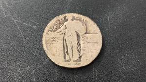 lot 11 image: 1926-D Standing Liberty Quarter Dollar Silver Coin 90% Silver