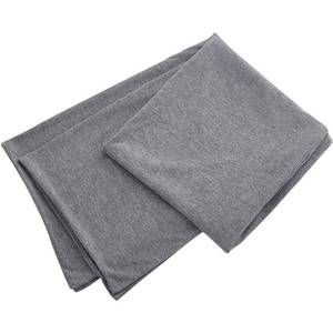 lot 19594 image: Oubonun 100% Jersey Cotton Body Pillow Cover with Zipper - Luxury Soft Removable Pillow Case - Long Fuzzy - Knitted (Grey, 21X54) - Retail $16