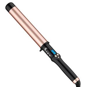 lot 19609 image: 1 12 Inch Large Curling Wand for Long Hair, 1.5 Inch Dual Voltage Hair Curling Iron Wand Ceramic Extra Long Barrel,10 Adjustable Temp - Retail $30