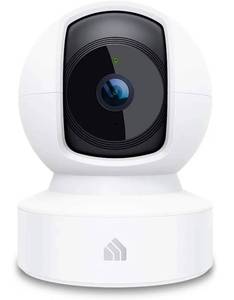 lot 19619 image: Kasa 1080p Indoor PanTilt Wired Security Camera - Works as a Baby & Pet Monitor, Motion Detection & Tracking, 2-Way Audio, Night Vision, Subscription-Free Local Storage or Optional Cloud, EC70 - Retail $25