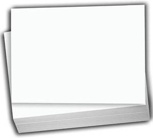 lot 19700 image: Hamilco White Cardstock - Flat 4.5 X 6.25 A6 Blank Index Flash Note & Post Cards - 80 lb Card Stock for Printer - 100 Pack - Retail $16
