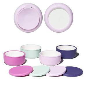 lot 19721 image: Pandaloo Porcelain Kids Bowls with Removable Silicone Sleeve & Lid �� Strong Suction Base, Microwave & Dishwasher Safe, Toddler-Proof, Non-Slip Ceramic Feeding Bowls for Babies & Toddlers (Set of 4) - Retail $34