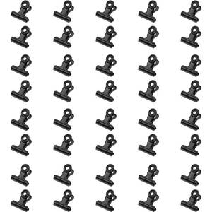 lot 19732 image: 23 Pack Metal Clips 0.87 Inch Small Bull Binder Paper Clips for Picture Photo Crafts Food Bags Home Office Supplies(Black) - Retail $9