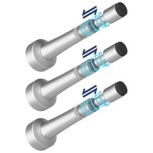 lot 19747 image: 3Pcs Adjustable Door Stopper, 3.07-4.45in Aluminum Door Stoppers for Bottom of Door, Silver Door Stops for Wall with Silicone Tip, Screw & Adhesive Installation - Retail $20