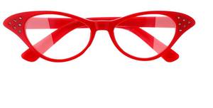 lot 19758 image: JJUNW 1Pcs Cat Eye Glasses with Rhinestones, Retro 50s 60s Party Costume Glasses for Halloween Cossplay Hip Hop Dress up Party Gifts(1 colors) - Retail $7