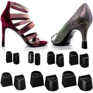 lot 19784 image: Heel Hunks Black H2 Heel Caps 11 mm  Heel Protectors Replacement Tip Caps for High Heel Shoes and Stiletto  Anti-Slip and for Grass - (5 Pairs) - Retail $13