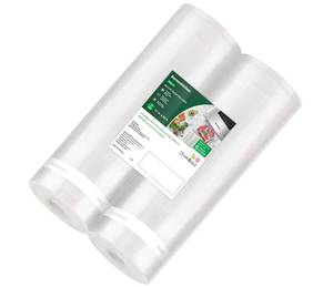 lot 19786 image: Bonsenkitchen Vacuum Sealer Bags, 11 in x 50 ft Rolls 2 Pack Seal Bags for Food Storage Saver, BPA Free, Commercial Grade Textured Food Roll Bags, Customized Size Bag for Sous Vide Cooking,VB3210 - Retail $20