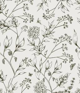 lot 19788 image: Safiyya Peel and Stick Wallpaper Black and White Floral Contact Paper Peel and Stick 17.3x 197 Wall Paper Self Adhesive Removable Wallpaper for Bedroom Bathroom Vinyl Roll - Retail $20
