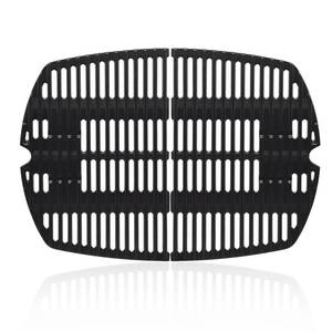 lot 19792 image: Criditpid 7645 Cooking Grates for Weber Q200, Q220, Q2000, Q2200, Q2400 Series Gas Grill Accessories, Cast Iron Grill Grate Replacement for Weber 65811, 53060001, 396000, 396001 Grill Parts, 2 Pack - Retail $38