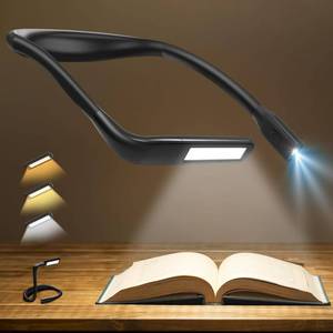 lot 19797 image: Neck Reading Light Book Lovers Gifts, Rechargeable 2000mAh 10-80Hrs Eye-friendly Wide Lamp Book Light, Birthday Mothers Day Gifts for Mom Wife Women Readers, Camping Knitting Crochet Accessories - Retail $17