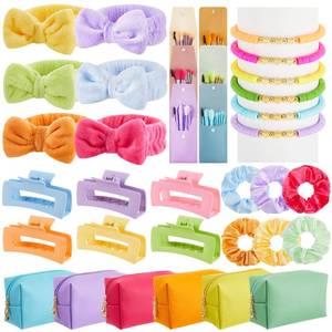 lot 19816 image: Zeyune 36 Pcs Graduation Gifts Sets Bulk for Tween Teen Women Preppy Party Favors Trendy Stuff Gift Makeup Bag Hair Pin Scrunchies Headbands Bracelet for Class of 2026 Present College(Bright Color) - Retail $39