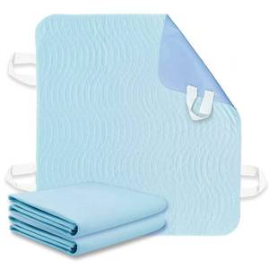 lot 19827 image: 2 Pack Bed Pads for Incontinence Positioning Bed Pad with Handles for Lift and Transfer Reusable Waterproof Bed Pads Washable Incontinence Bed Pads for Elderly Hospital Home Care 36 � 34 - Retail $28