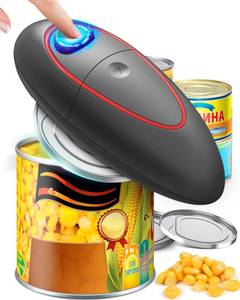 lot 19832 image: One Touch Electric Can Opener Fits Almost All Can Sizes for Seniors with Arthritis, Hand Held Battery Operated Can Opener with Smooth Edge, Food Safe Kitchen Gadgets Automatic Can Opener for Kitchen - Retail $19