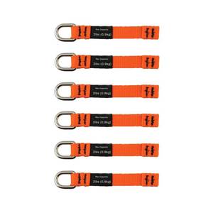 lot 19841 image: Ergodyne Squids 3700 Web Tool Tail Attachments, 6-Pack, 2 Pounds, Medium Length4.5,Orange - Retail $10