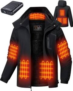 lot 17005 image: GOTOBI Heated Jackets for Men with 12V 18400mAh Battery Pack, Heated Coat with 8 Heated Zones, Winter Waterproof Ski Jacket Large- Retail $90
