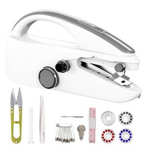 lot 29013 image: Handheld Sewing Machine,Portable,Mini Sewing Machine,Easy to Use,Fast Sewing Speed,Suitable for Sewing Clothes,Fabric,DIY Home Machine for Beginners.Grey - Retail $30