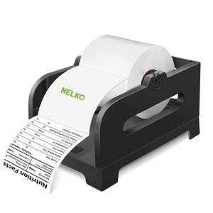 lot 29014 image: Nelko Label Holder, Thermal Label Holder for Rolls and Fan-Fold Labels, Shipping Label Roll Holder for Desktop Label Printer Shipping Supplies Industrial Labels Accessory for Home, Office (Black) - Retail $15