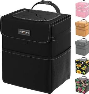 lot 29827 image: HOTOR Car Trash Can - Leak-Proof Car Organizer and Storage Bag for The BackFrontConsole of Any Cars,Sedans, SUVs & Trucks Easy-to-Install Car Accessory Interior - Retail $10
