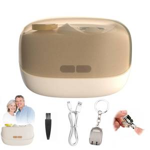 lot 29832 image: Electric Nail Clipper with LED Light, 2-Speed, USB Rechargeable, Clip Storage, for Baby, Kids, Adults, Seniors, Includes Mini Keychain Nail Clipper - Retail $27