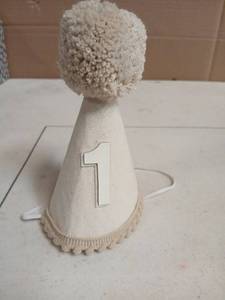 lot 29842 image: First Birthday Party Hat with Pom Pom - Retail $8