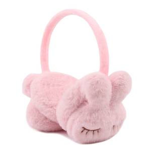 lot 31601 image: PESAAT Fluffy Ear Muff for Women Plush Earmuffs Kids Winter Earmuffs Girls Boys Cold Weather Ear Warmer (Pink Rabbit) - Retail $15