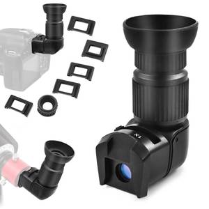 lot 31606 image: Astromania Right Angle Viewfinder 1X2.5X Magnification with 6 Mounting Telescope Adapters for DSLR Cameras Such as Canon, Nikon, Pentax, Minolta, Dynax, Samsung, Olympus - Retail $48