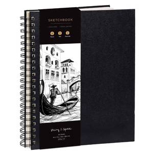 lot 31615 image: Artistas Sketchbook Hardcover 200GSM Very Thick Paper Large, Spiral Sketch Book for Drawing and Mixed Media Sketch Pad, Art Book - 8.25 x 11.4, 40 Sheets  80 Pages - Retail $13